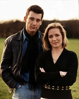 Images Dated 5th March 1990: Caroline Langrishe actress from the tv programme Lovejoy with Clive Owen DBase