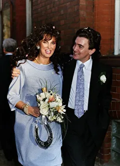 Images Dated 22nd January 1990: Caroline Munro Model for Navy Rum and Former Bond Girl marries Film Director
