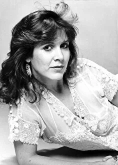 Images Dated 6th June 1983: Carrie Fisher photographed in the Studio of Mirror Group Newspapers Holborn By Dorean