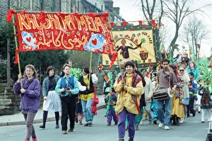 Carrying the banner..Khushi Ka Mela, a festival of Asian arts