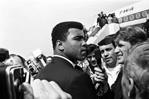 The Peoples Champion Gallery: Cassius Clay Muhammad Ali) arrives in England ahead of his rematch with Henry Cooper