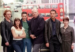 Images Dated 6th August 1999: Cast of BBC I film Split Second August 1999 L-R Tony Curran Dawn Steele Steven