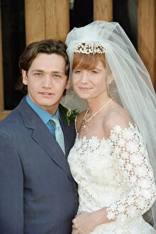 Images Dated 6th March 1997: The cast of EastEnders filming scenes for the wedding of characters Ricky Butcher
