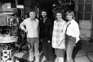 00611 Gallery: Cast members from Brookside on the set of Yorkshire Television where Emmerdale Farm is