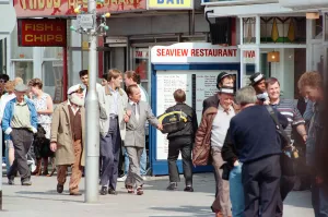 Images Dated 18th May 1989: Cast members during the filming of the 'Only Fools and Horses'