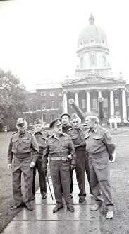 Cast of TV programme Dads Army in costume for the opening of the Imperial War Museam