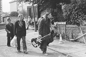 The cast of the Young Ones seen here filming on location at Codrington Road, Bristol