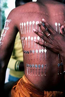 Cavadee festival a man with his body pierced Cavadee festival a man with his body pierced