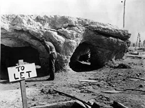 Tobruk Collection: Caves at Tobruk, where British Troops lived during the seige