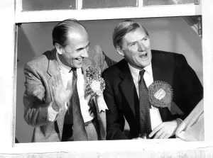 Cecil Parkinson Conservative MP and Norman Tebbit at the Tory celebrations Cecil Parkinson Conservative MP and Norman Tebbit at the Tory celebrations