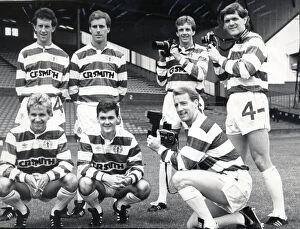 Celtic FC new strip launch 1987 centenary strip celtic player'
