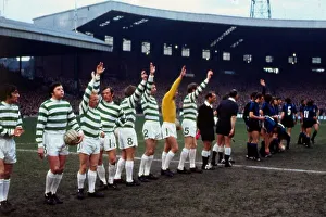 Celtic and Inter players wave to crowd April 1972 Celtic and Inter players wave to crowd April 1972