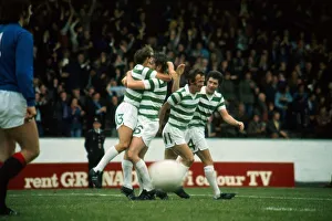 Celtic players celebrating Harry Hood goal August 1973 Celtic players celebrating Harry Hood goal August 1973