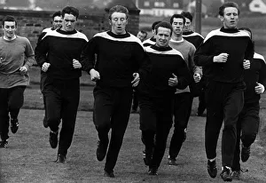 Celtic players running during training session April 1969 Celtic players running during training session April 1969