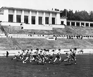 Celtic training at the Estadio Nacional in Lisbon, Portugal on the eve of their match Celtic training at the Estadio Nacional in Lisbon, Portugal on the eve of their match