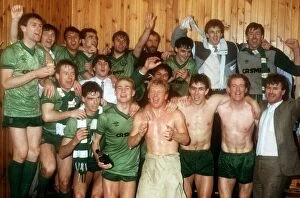 Celtic versus St Mirren 1986 Celebrations in the dressing room