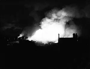 The centre of Hull alight following the blitz of the 8th May 1941 The centre of Hull alight following the blitz of the 8th May 1941