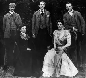 The Chamberlain family seen here posing for the camera at Highbury The Chamberlain family seen here posing for the camera at Highbury