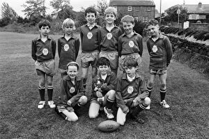 Images Dated 14th June 1991: We are the champions... Scholes Junior and Infants School under-nine rugby team won