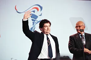 Images Dated 13th October 1989: Chancellor of the Exchequer Nigel Lawson at the Conservative Party Conference, Blackpool