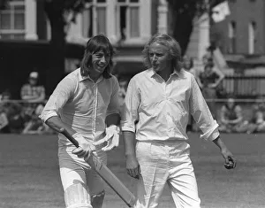 Charlie George football player for Arsenal playing in a charity Cricket match against Charlie George football player for Arsenal playing in a charity Cricket match against