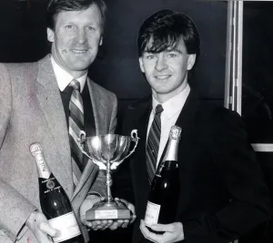 Charlie Nicholas 1983 First ever Daily Record Golden SHot award winner cup trophy Charlie Nicholas 1983 First ever Daily Record Golden SHot award winner cup trophy
