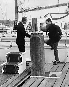 01440 Gallery: Chay Blyth is welcomed ashore by Prince Philip after sailing solo around the world