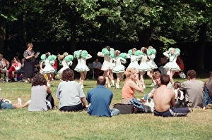 Images Dated 27th July 1996: Cheerleading at St Helens show. Sherdley Park, St Helen, Merseyside. 27th July 1996