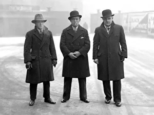 Chelsea FC 1930-1. l-r Andy Wilson, Hughie Gallacher and Jackie Crawford Chelsea FC 1930-1. l-r Andy Wilson, Hughie Gallacher and Jackie Crawford