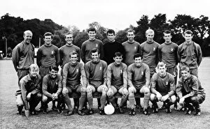 00243 Gallery: Chelsea FC Team 1967 Left to Right: - Standing; Ken Shelito, John Hollins