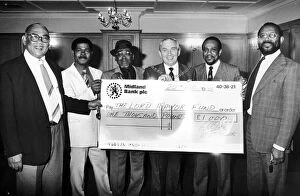 Images Dated 30th October 2012: Cheque Presentation by Members of the West Indian Community Association, 1