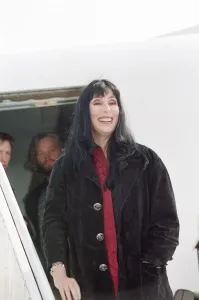 Cher, American singer and actress at London Gatwick Airport Cher, American singer and actress at London Gatwick Airport