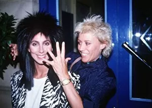 Cher and Angie Best after a meal in a Soho Restaurant DBASE MSI