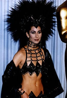 Images Dated 24th March 1986: Cher Singer and Actress pictured at a Film Oscar ceremony Dbase
