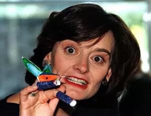 Images Dated 2nd October 1996: Cherie Booth, wife of Labour leader Tony Blair, entertains children at local Kids Club