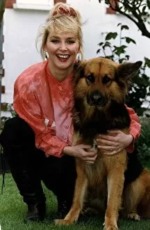 Images Dated 20th June 1991: Cheryl Baker TV Presenter with dog named malx