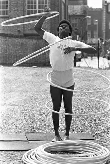 Images Dated 10th August 1983: Chico Johnson 24 year old from California August 1983 world record holder for twirling 77