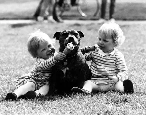 Children with Animals - Spring Time in Hyde Park - Apr 1982 Twins Rosy Children with Animals - Spring Time in Hyde Park - Apr 1982 Twins Rosy