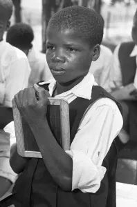Children attending the mission school in the Langa township close to Cape Town Children attending the mission school in the Langa township close to Cape Town