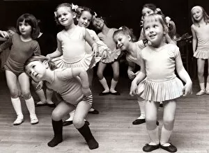 Children dancing during a ballet class at the Morgan Alsanoff Stage School in London in