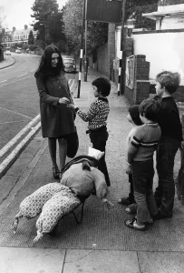 Children with their guy on a Cardiff Street. 25th October 1974 Children with their guy on a Cardiff Street. 25th October 1974
