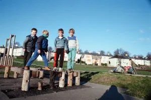Images Dated 22nd November 1988: Children playing in Plymouth Estate. 22nd November 1988