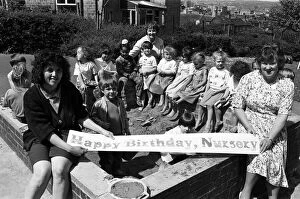 Images Dated 18th May 1992: Children at Stile Common Nursery have been celebrating its 10th anniversary