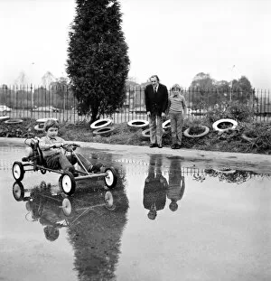 ChildrenIs Go-kart: Richard Spicer aged 5, driving the Kiddies Go Kart watched by Roy