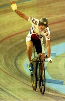 00162 Gallery: Chris Boardman Olympic Cyclist wins Gold medal in Barcelona 1992