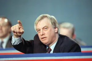Chris Patten at the launch of the Conservative party election manifesto. 18th March 1992 Chris Patten at the launch of the Conservative party election manifesto. 18th March 1992