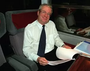 Images Dated 29th June 1998: Chris Smith Labour MP and Minister for Culture June 1998. Picture on train