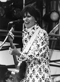 Chrissie Hynde of The Pretenders singer at Live Aid rock show in Philadelphia Chrissie Hynde of The Pretenders singer at Live Aid rock show in Philadelphia