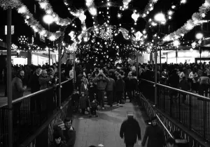 Christmas lights in Coventry. 26th November 1986 Christmas lights in Coventry. 26th November 1986