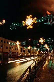 Images Dated 20th December 1993: Christmas lights Stratford in Birmingham. 20th December 1993